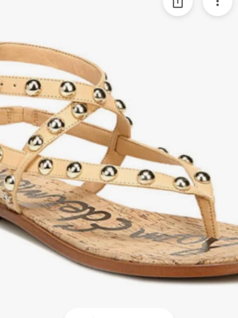 Sam Edelman Beige Studded Strappy Sandal